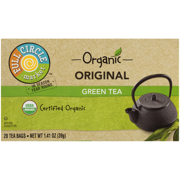 Tea Full Circle Organic Green Tea Bags hero