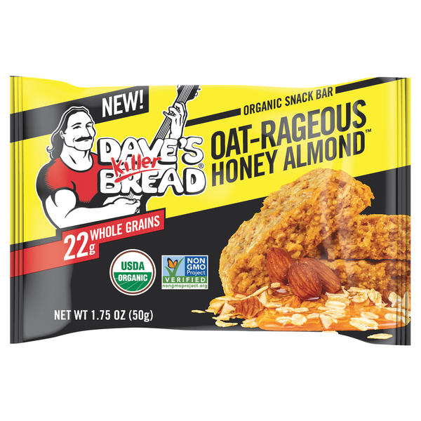 Dave's Killer Bread Snack Bar, Organic, Oat-Rageous Honey Almond hero