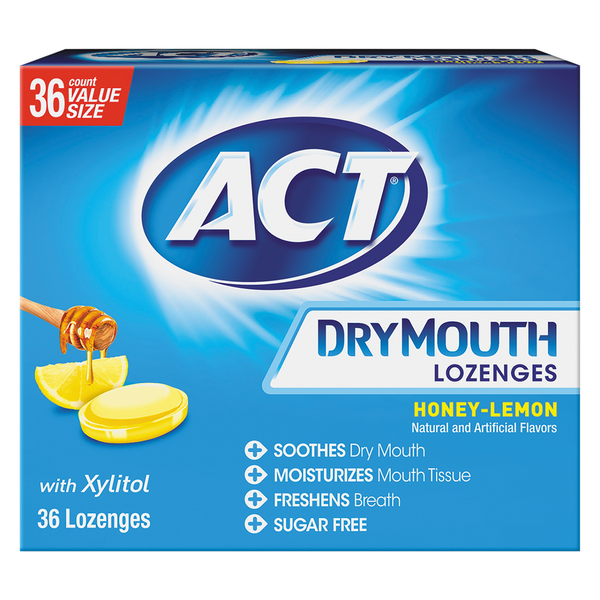 Cold, Flu & Allergy ACT Lozenges, Honey-Lemon, Dry Mouth hero