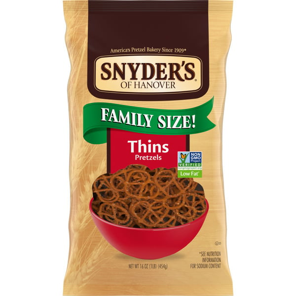 Chips & Pretzels Snyder's of Hanover Thins Pretzels hero