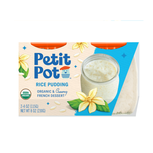 Refrigerated Pudding & Desserts Petit Pot Vanilla Rice Pudding, Organic French Dessert hero