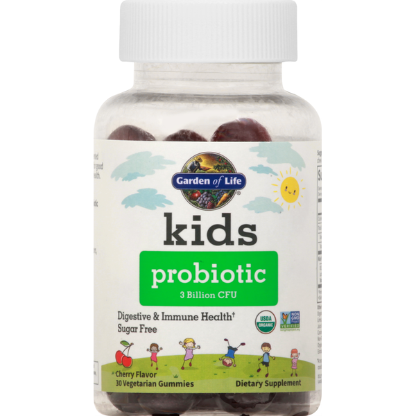 Dietary Supplements Garden of Life Probiotic, Cherry Flavor, Vegetarian Gummies hero