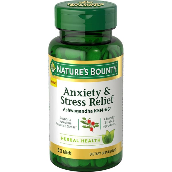 Nature's Bounty Anxiety & Stress Relief Ashwagandha KSM-66 hero