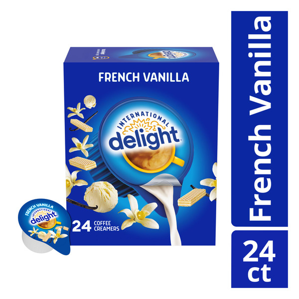 Cream International Delight French Vanilla Coffee Creamer Singles hero