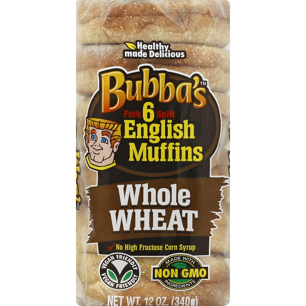 Bakery Desserts Bubba’s English Muffins, Fork Split, Whole Wheat hero