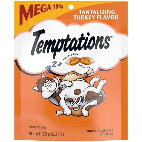 Cat Treats TEMPTATIONS Classic Crunchy and Soft Cat Treats Turkey Flavor hero