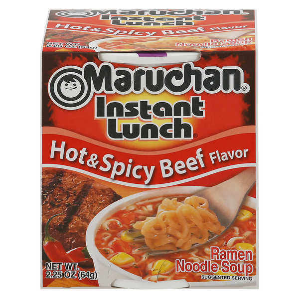 Instant Foods Maruchan Ramen Noodle Soup, Hot & Spicy Beef Flavor hero