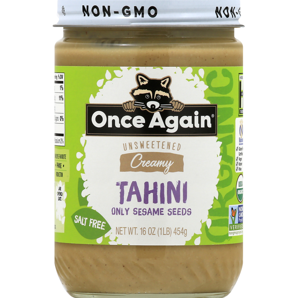 Condiments Once Again Tahini, Salt Free, Unsweetened, Creamy hero