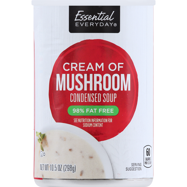 Soup, Broth & Bouillon Essential Everyday Condensed Soup, Cream of Mushroom hero