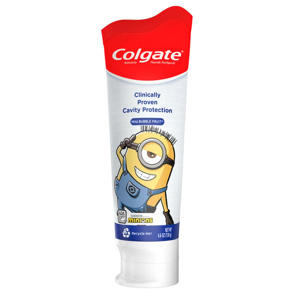 Oral Hygiene Colgate Toothpaste With Anticavity Fluoride, Mild Bubble Fruit hero