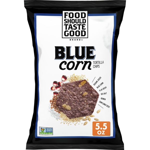 Chips & Pretzels Food Should Taste Good Tortilla Chips, Blue Corn, Gluten Free hero