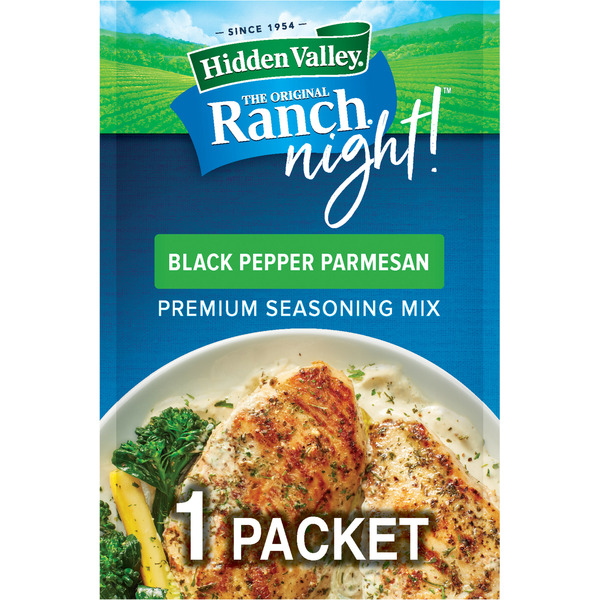 Hidden Valley Ranch Night! Black Pepper Parmesan Premium Seasoning Mix hero