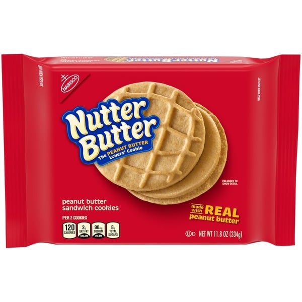 Candy & Chocolate Nutter Butter Peanut Butter Sandwich Cookies hero