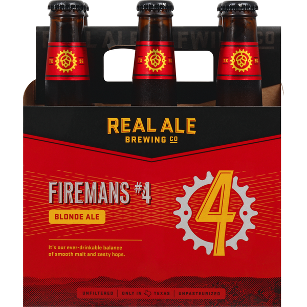 Beers & Coolers Real Ale Brewing Company Beer, Blond Ale, Firemans 4 hero