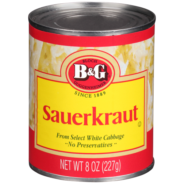 Canned & Jarred Vegetables B&G Bloch Guggenheimer Sauerkraut White Cabbage hero