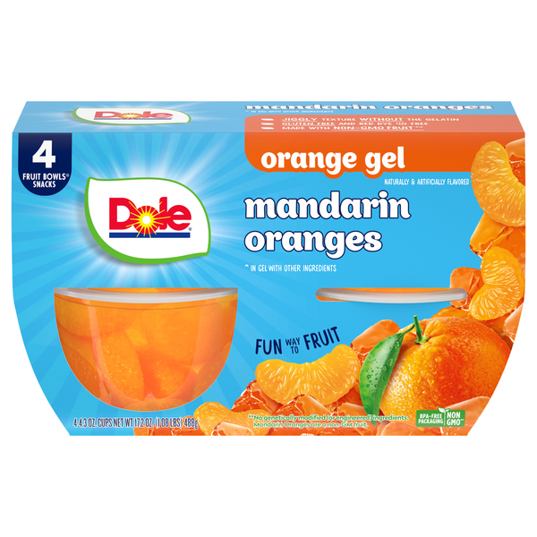 Canned Fruit & Applesauce Dole Mandarin Oranges, Orange Gel hero