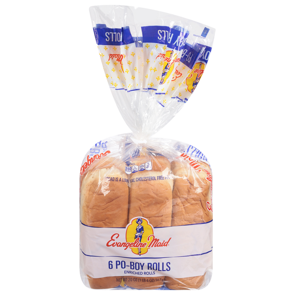 Buns & Rolls Evangeline Maid Po Boy Enriched Rolls hero