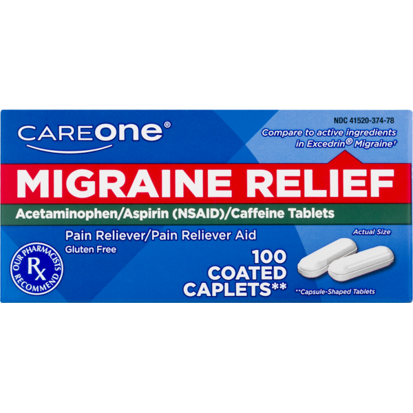 Muscles, Joints & Pain Relief CareOne Migraine Relief Caplets hero