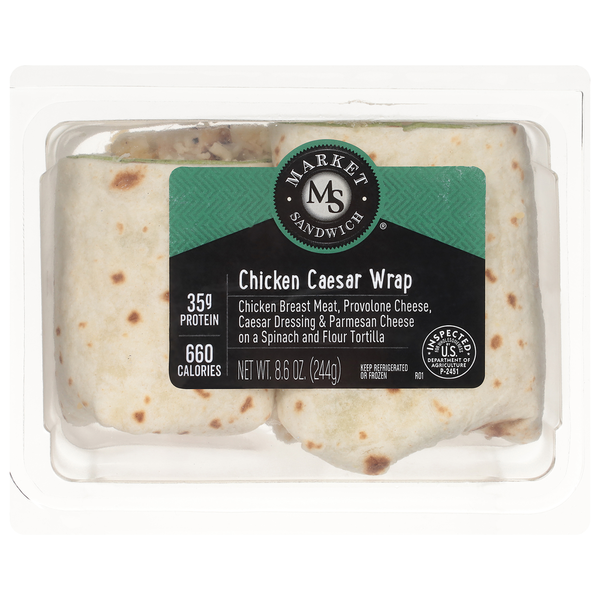 Prepared Meals Market Sandwich Wrap, Chicken Caesar hero