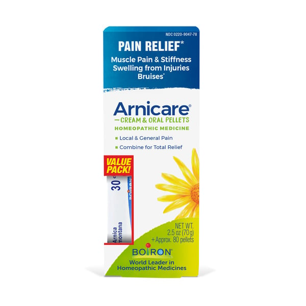 Muscles, Joints & Pain Relief Boiron Arnicare Cream and Arnica 30c for Pain Relief hero