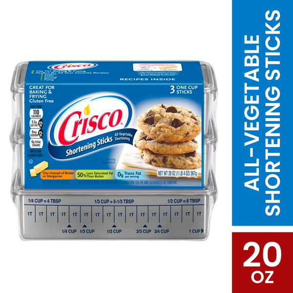 Baking Ingredients Crisco Shortening Sticks, All-Vegetable hero