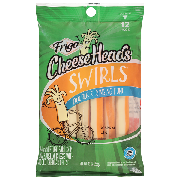 Packaged Cheese Frigo String Cheese, Swirls, 12 Pack hero