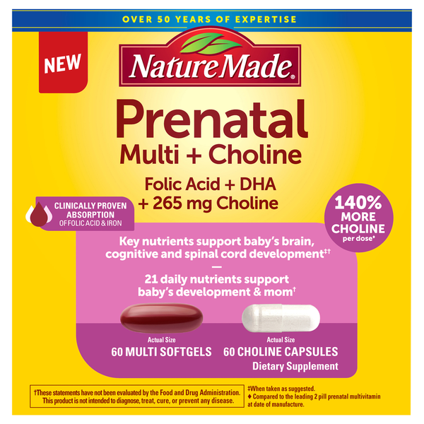 Nature Made Prenatal Multi + Choline hero