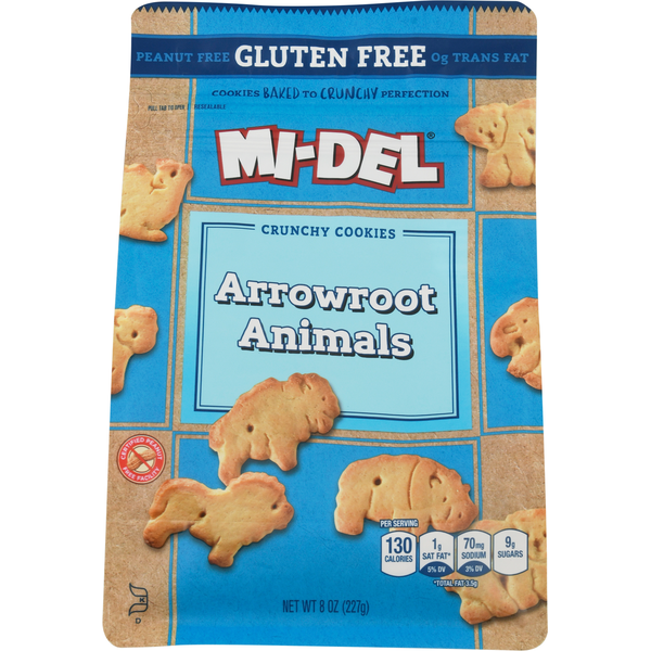 Cookies & Cakes Mi-Del Crunchy Cookies, Gluten Free, Arrowroot Animals hero