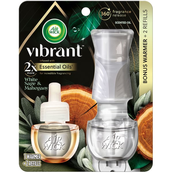 Air Wick® Vibrant Plug in Scented Oil Starter Kit (Gadget + 2 Refills), White Sage hero