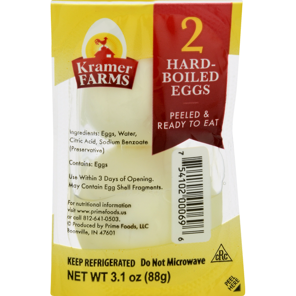 Eggs Kramer Farms Eggs, Hard-Boiled hero