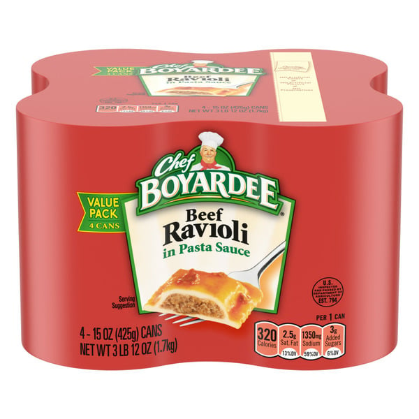 Instant Foods Chef Boyardee Beef Ravioli hero