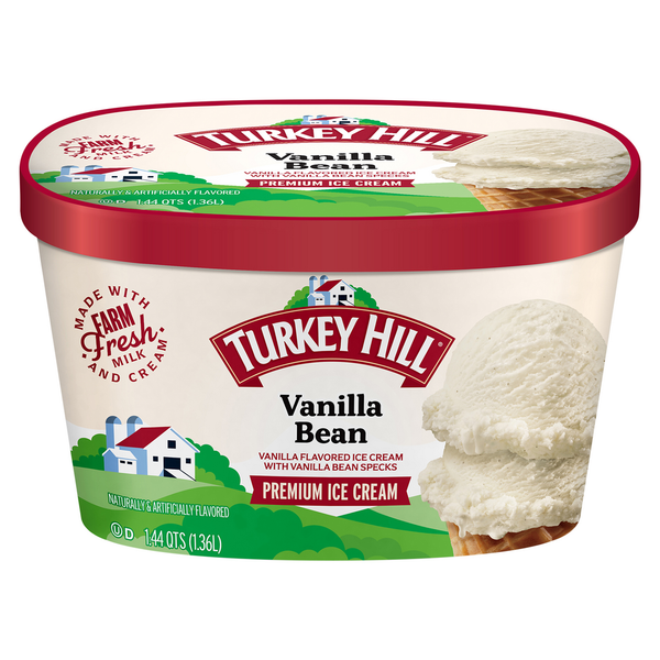 Ice Cream & Ice Turkey Hill Ice Cream, Premium, Vanilla Bean hero