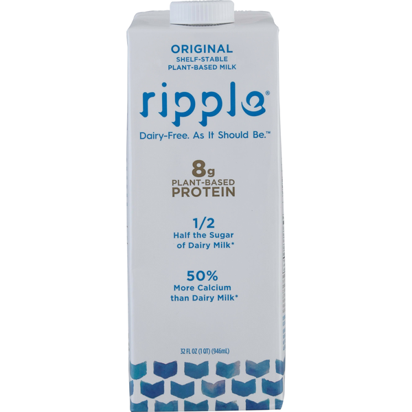 Ripple Milk, Plant-Based, Dairy-Free, Original hero