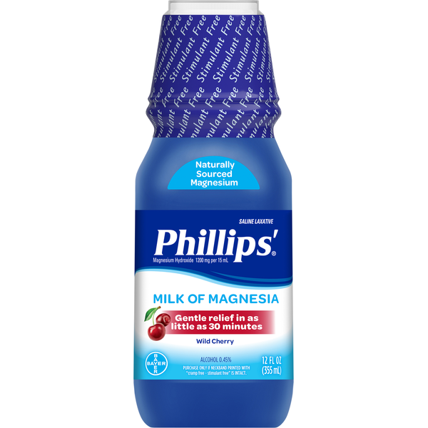 Digestion Phillips' Saline Laxative, Milk of Magnesia, Wild Cherry hero