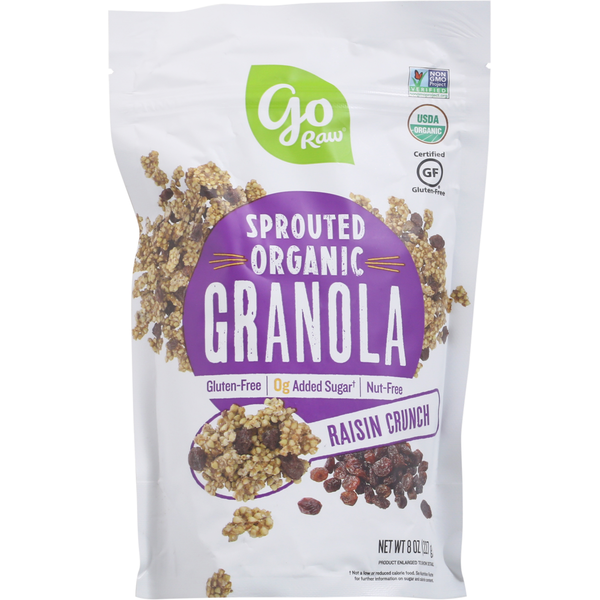 Granola Go Raw Granola, Organic, Raisin Crunch, Sprouted hero