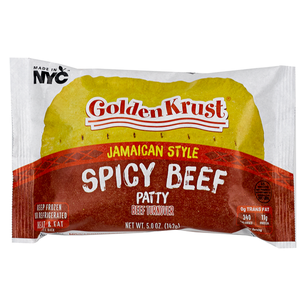 Frozen Foods Golden Krust Jamaican Style Spicy Beef Patty hero