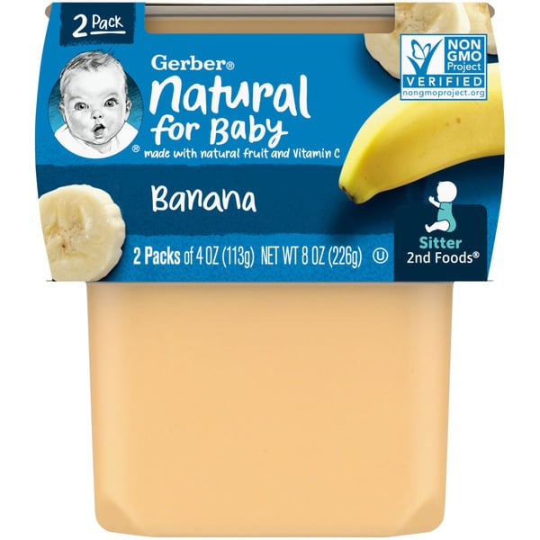 Baby Food & Formula Gerber Baby Food Banana Puree Clean Label Project Tubs hero