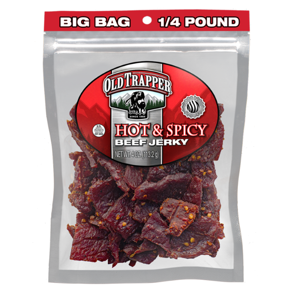 Popcorn & Jerky Old Trapper Hot & Spicy Beef Jerky hero