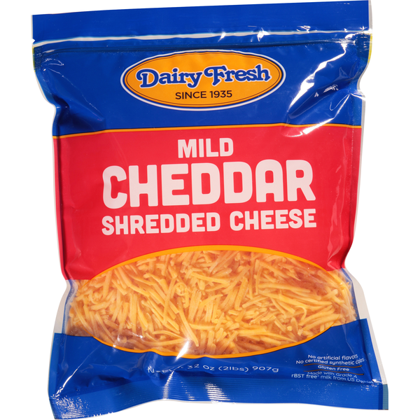 Dairy Fresh Shredded Cheese, Mild Cheddar hero