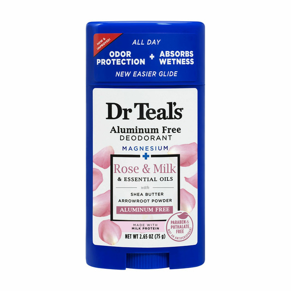 Deodorants Dr Teal’s Aluminum Free Deodorant, Rose & Milk hero