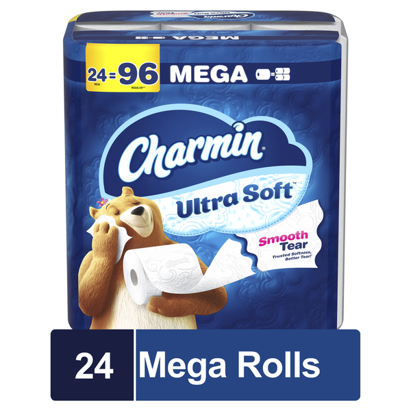 Paper Goods Charmin Ultra Soft Toilet Paper Mega Rolls hero