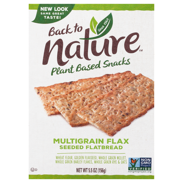 Crackers Back to Nature Flatbread, Multigrain Flax, Seeded hero