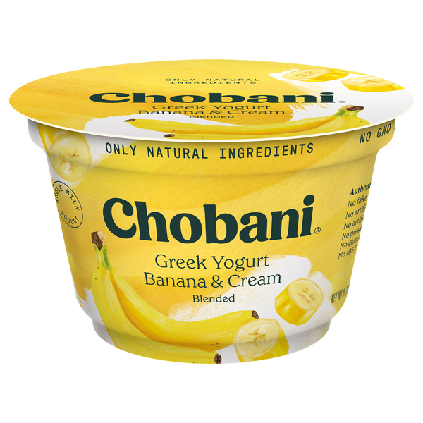 Yogurt Chobani Yogurt, Greek, Banana & Cream, Blended hero