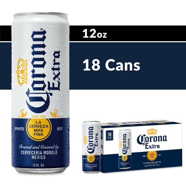 Beers & Coolers Corona Extra Mexican Lager Import Beer Cans hero