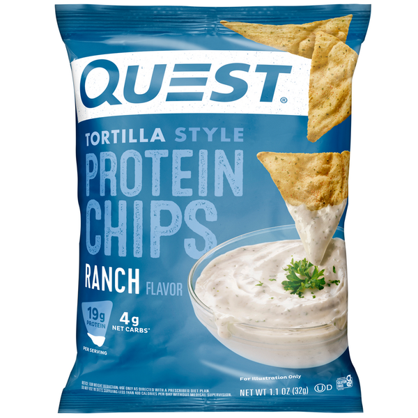 Potato Chips,Tortilla & Pretzels Quest Tortilla Style Protein Chips Ranch hero