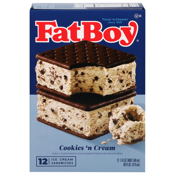 Ice Cream & Ice FatBoy Ice Cream Sandwiches, Cookies 'N Cream hero