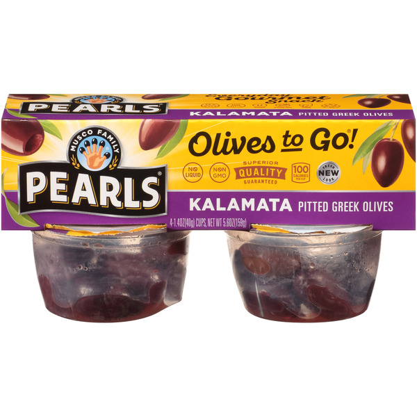 Pickled Goods & Olives Pearls Olives, Greek, Kalamata, Pitted hero