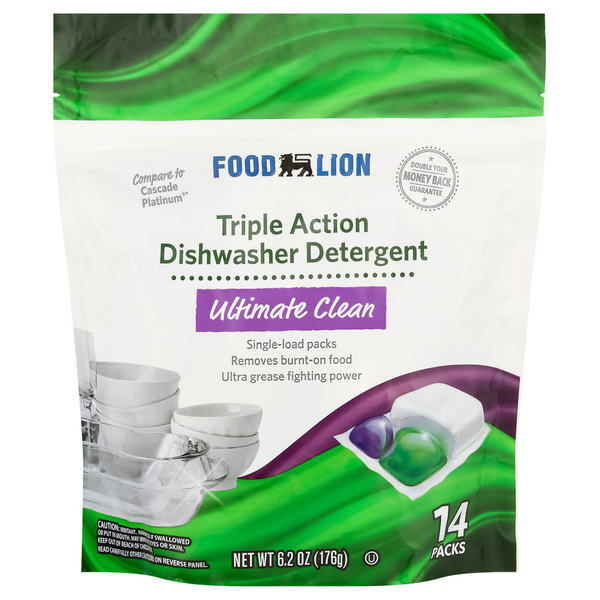 Dish Detergents Food Lion Dishwasher Detergent, Triple Action, Ultimate Clean hero