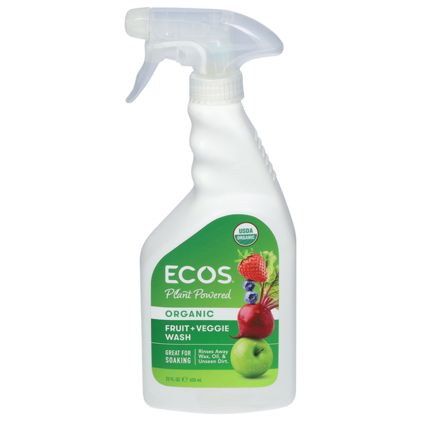 Cleaning Products Ecos Fruit + Veggie Wash, Organic, Plant Powered hero