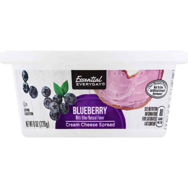 Other Creams & Cheeses Essential Everyday Cream Cheese Spread, Blueberry hero